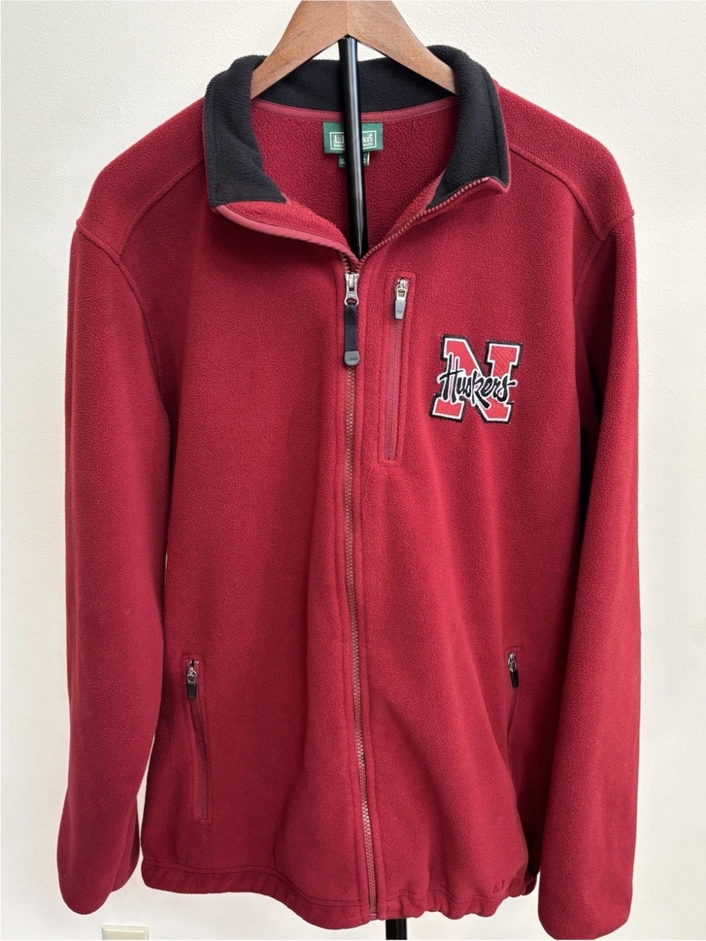 L.L.Bean Nebraska Cornhuskers Fleece Jacket Men’s L Tall Red